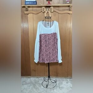 Chic Floral Blouse with White Sleeves